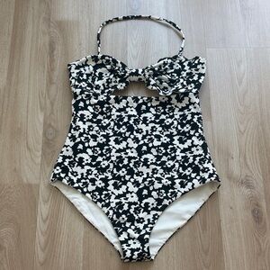 Marysia Swim Floral Black and White Swimsuit